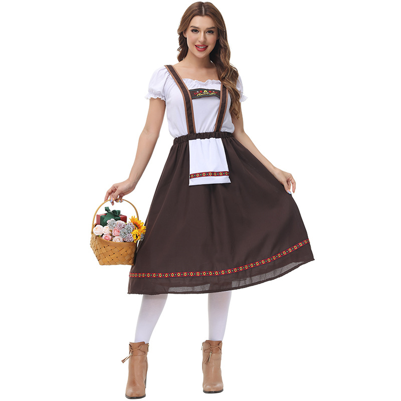 Womens Halloween Oktoberfest Costumes German Traditional Beer Carnival Dresses